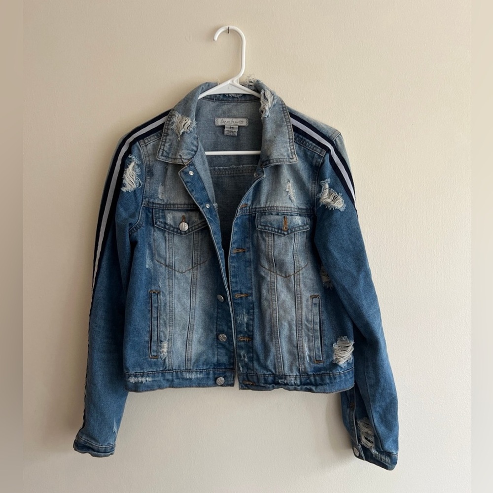 Crave Fame by Almost Famous Distressed Jean Jacket